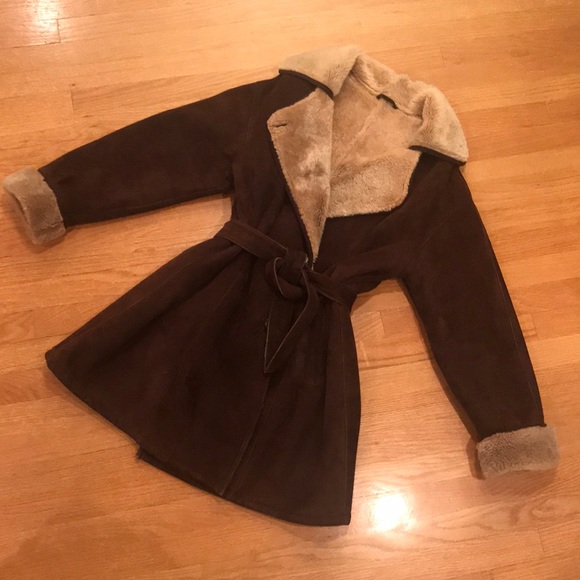 🌟HP 2X🌟 Shearling Coat In Chocolate Brown - Picture 3 of 15
